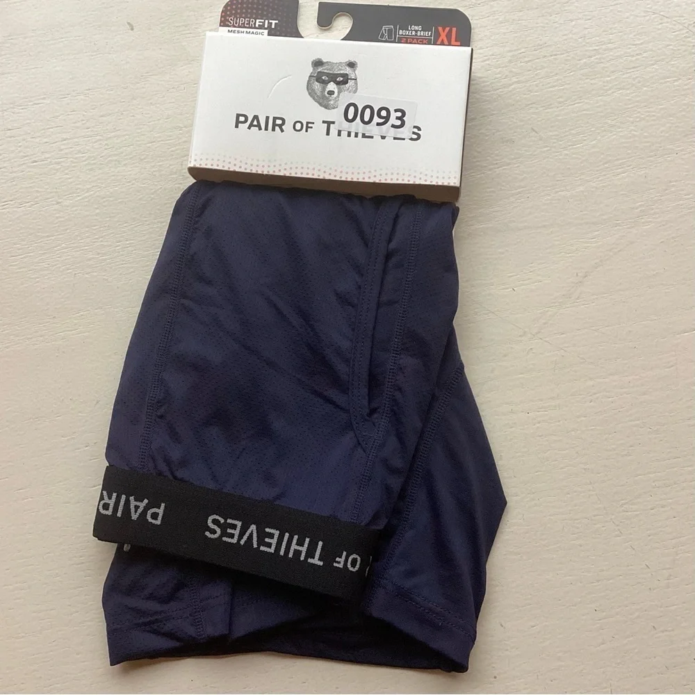 Pair of Thieves Navy Blue Long Boxer Briefs,‎ Size XL